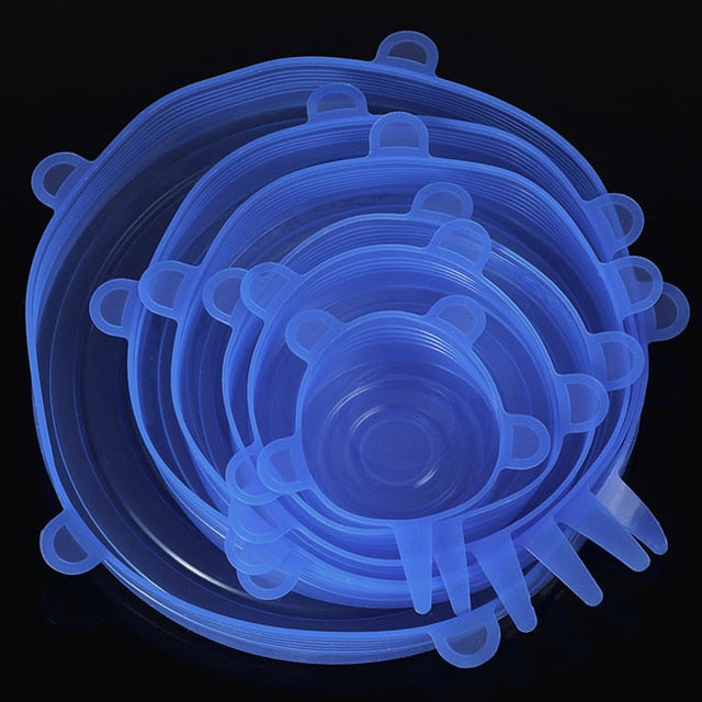 Couvercle Silicone alimentaires élastique 6 Pièces