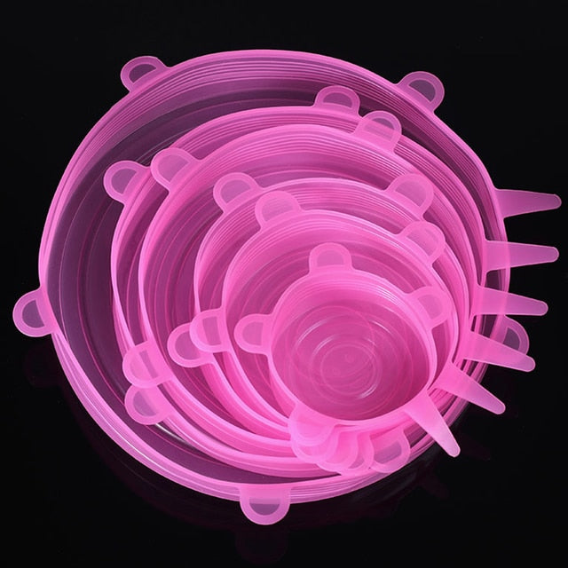 Couvercle Silicone alimentaires élastique 6 Pièces