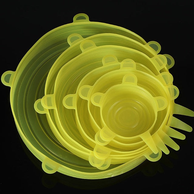 Couvercle Silicone alimentaires élastique 6 Pièces