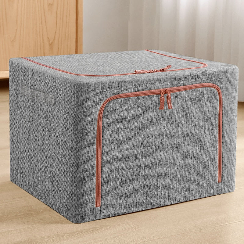 Boîtes de Rangement Tissu-Oxford, Cube de Rangement Tissu, Pack de 4, Brun  Clair, 30 x 30 x 30 cm[595] - Cdiscount Maison